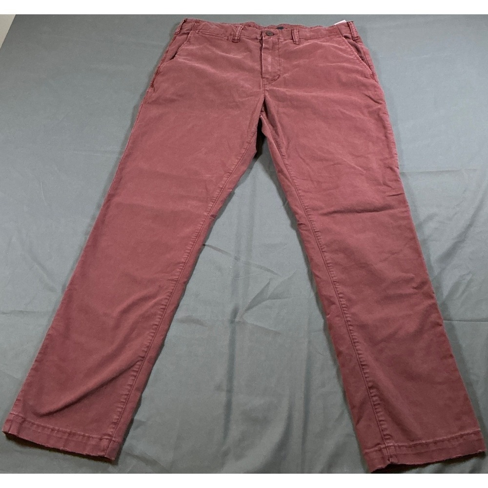 American Eagle Flex Chinoβ Pants Mens 34x32 Reddish Terracotta Stretch Cotton